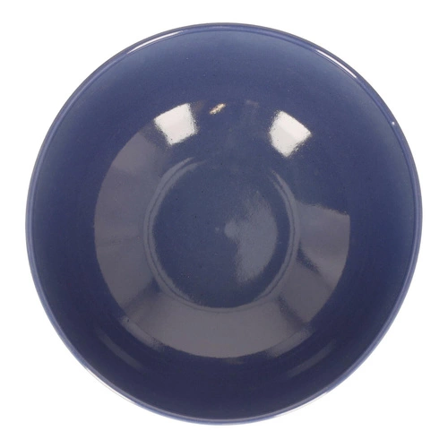 Miska obiadowa Gomera 25 cm ceramiczna okrągła niebieska do sałatek i zup Intesi