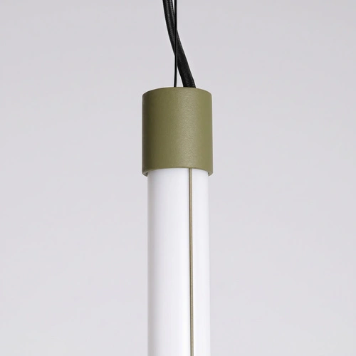 Lampa wisząca TRANG LED oliwkowa pojedyncza regulowana nad wyspę