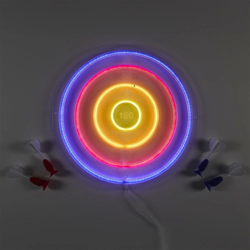 Lampka Tarcza z lotkami  LED kolorowa