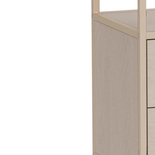 Regał na książki Seaford II loftowy z 2 szufladami beżowy Actona