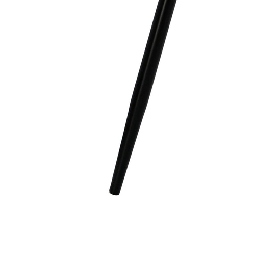 Krzesło tapicerowane Floyd szare sztruksowe do jadalni nowoczesne na czarnych nogach Intesi