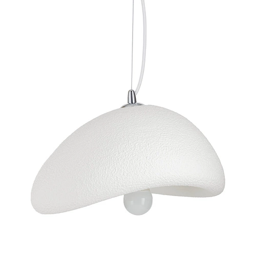 Nowoczesna lampa wisząca STONE biała 30 cm do salonu i jadalni z regulacją