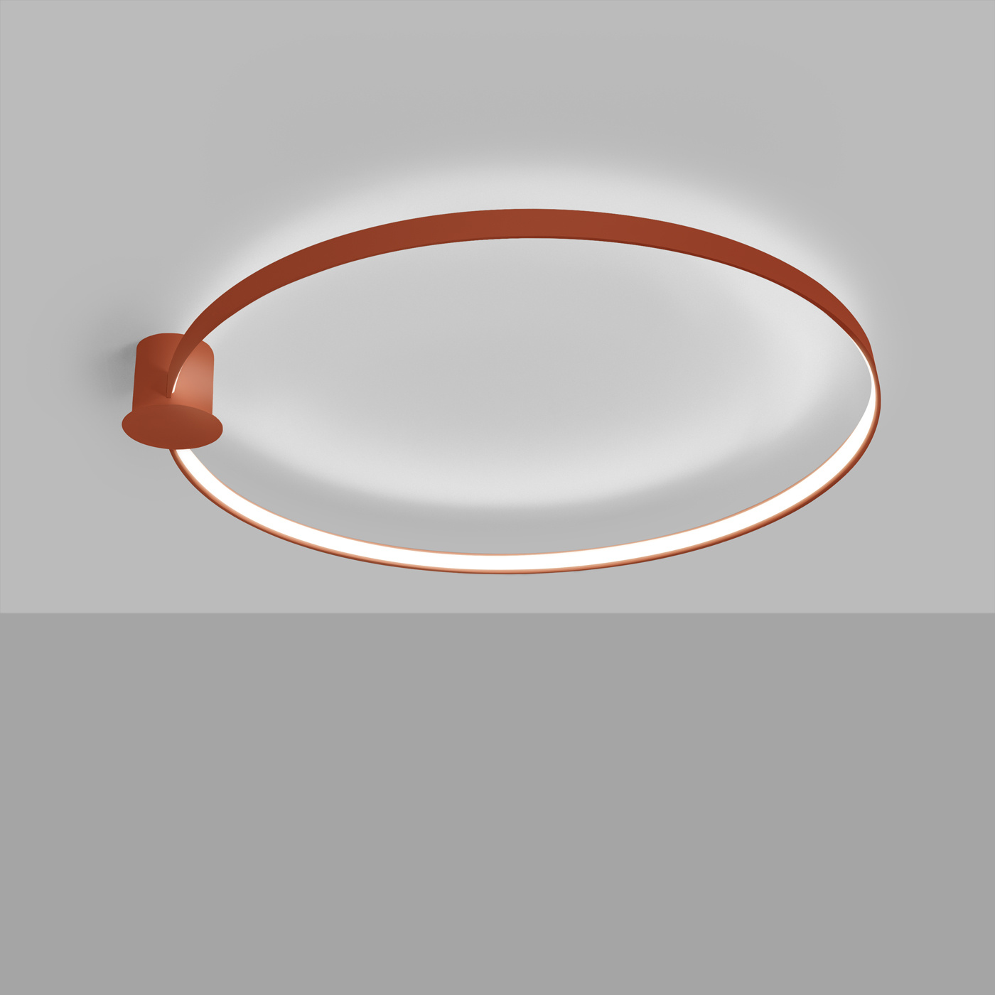 Plafon sufitowy LED RIO 110 czerwony okrągły nowoczesny do salonu i kuchni Thoro