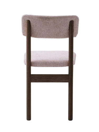 Krzesło do jadalni Canora tapicerowane piaskowe na dębowych nogach