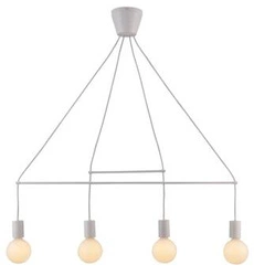 Lampa wisząca Alto nowoczesna biała metalowa regulowana do salonu i sypialni 94 cm