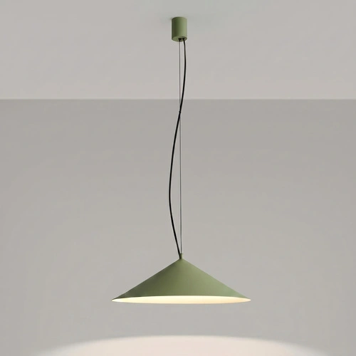 Lampa wisząca FINT LED oliwkowa do salonu nowoczesna regulowana