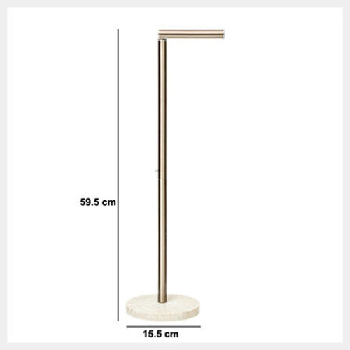 Stojak na papier toaletowy glamour Come 5five simply smart beżowy ze srebrnym do łazienki 59,5 cm