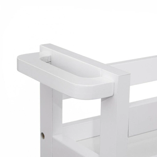 5five simply smart biały wózek kuchenny na kółkach z 3 półkami do łazienki lub biura 75 cm