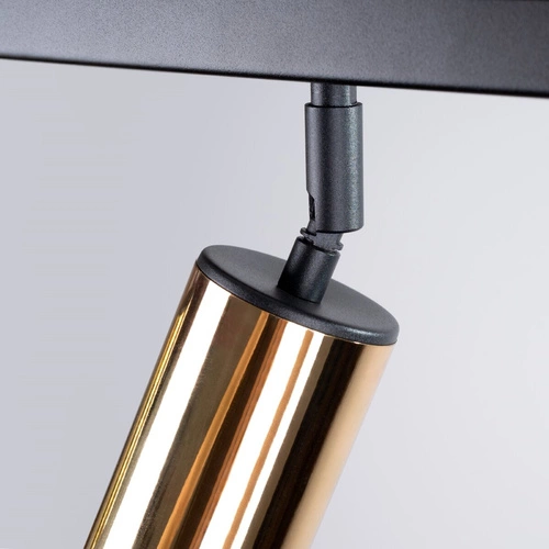 Plafon nowoczesny WINX 4L czarny złoty stalowy do salonu i sypialni Sollux Lighting