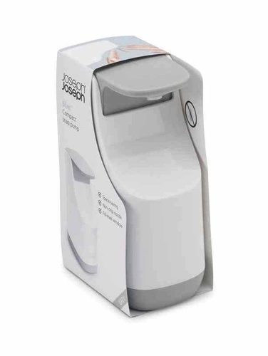 Dozownik do mydła Joseph Joseph szary i biały 350 ml nowoczesny do łazienki