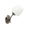 Kinkiet Zina lampa patynowy 1x40 E27  klosz biały