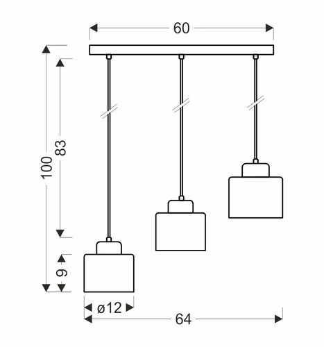 Nowoczesna lampa sufitowa Olena czarna 3-punktowa do salonu i jadalni regulowana
