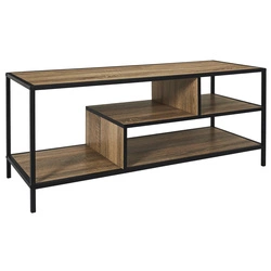 Szafka RTV loftowa Edison 110 cm stojąca industrialna do salonu drewno i metal Intesi