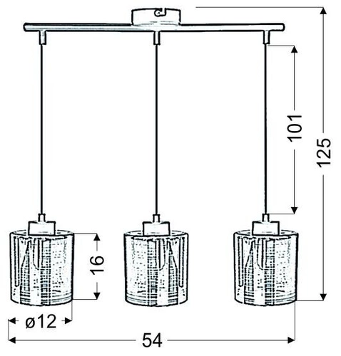 Lampa wisząca Cox 3x60W E27 złoty