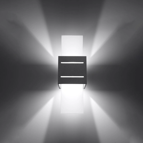 Kinkiet ścienny nowoczesny szary LORETO Sollux do salonu sypialni lub nad lustro 30 cm