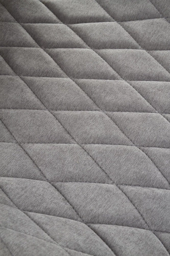 Krzesło tapicerowane Vermont szare do jadalni i salonu nowoczesne na czarnych nogach