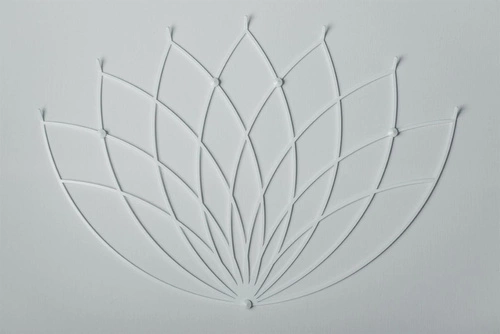 Wieszak ścienny metalowy Lotos biały nowoczesny do przedpokoju POLYHEDRA 68 cm