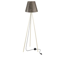 Lampa podłogowa PLATINO złoty 1x40W E27  abażur złoty
