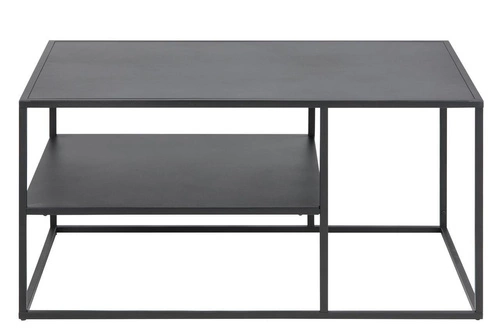 Stolik Newton czarny z półką 90x60 cm