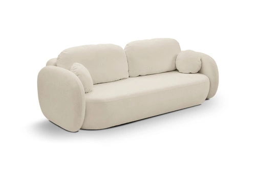 Sofa Salby z funkcją spania beżowa jasna  Sicuro 55