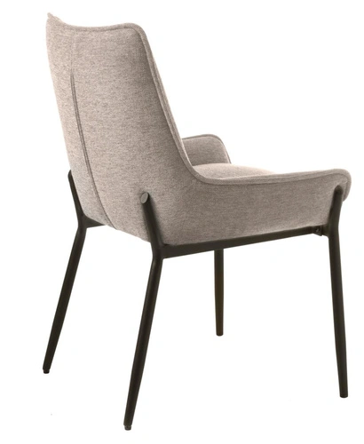 Krzesło tapicerowane Calgary do jadalni z podłokietnikami piaskowe