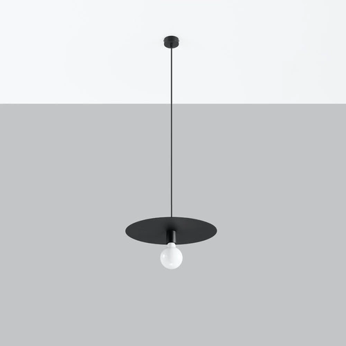 Lampa wisząca FLAVIO czarna nowoczesna do salonu kuchni jadalni metalowa 40 cm