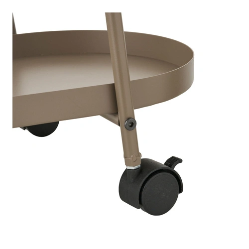 Empoli metalowy wózek barowy na kółkach dwupoziomowy loftowy do jadalni