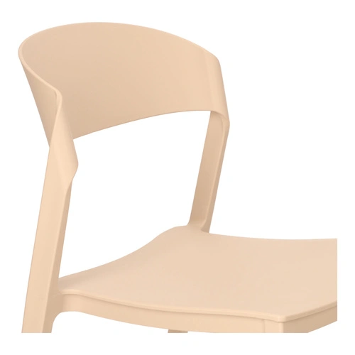 Krzesło Ribbon beżowe z tworzywa nowoczesne krzesło do jadalni i kuchni