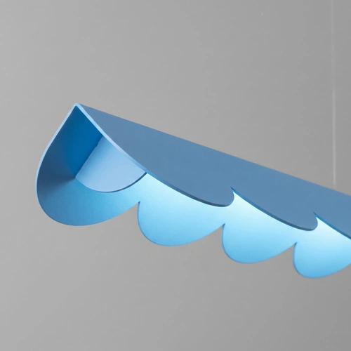 Lampa wisząca BISCUIT 130 LED błękitna nad wyspę regulowana