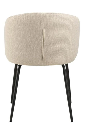 Krzesło Lirra Beige Black – nowoczesne beżowe krzesło tapicerowane na czarnych nogach