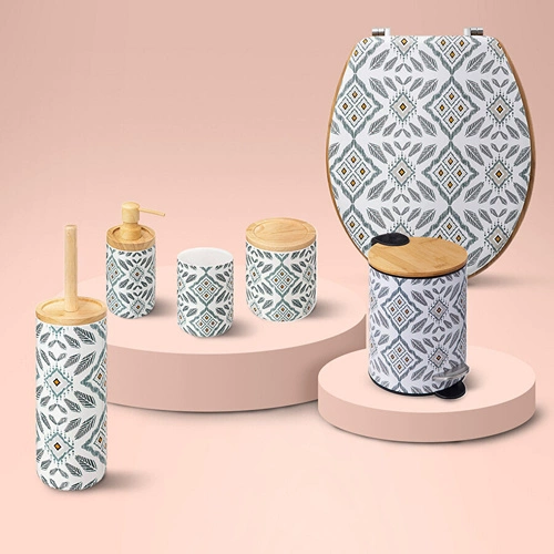 Kubek na szczoteczki do zębów Hapache biały nowoczesny dolomit do łazienki 5five