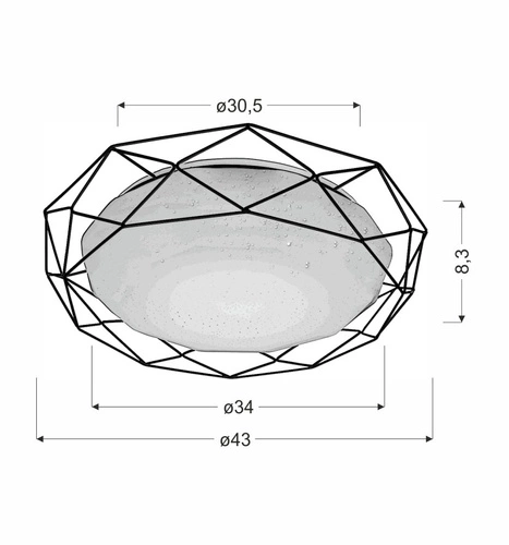 Plafon sufitowy LED Sven 43 cm złoty nowoczesny do salonu, kuchni i jadalni glamour