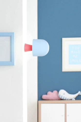 Kinkiet ścienny Visby Ledea nowoczesny niebieski metalowy do salonu sypialni i pokoju dziecięcego