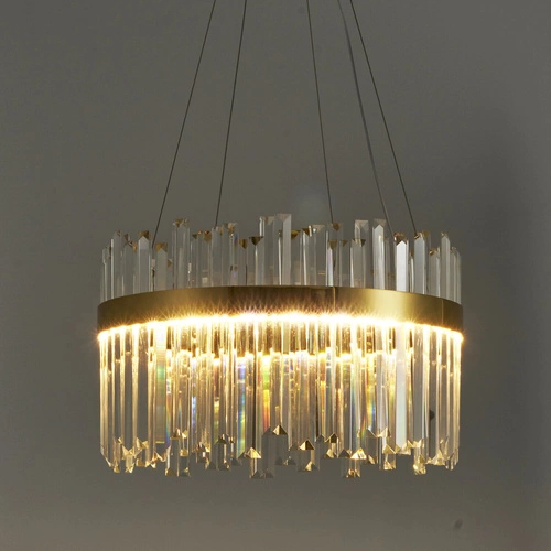 Żyrandol kryształowy LED ROYAL Step into Design złoty 50 cm do salonu i jadalni