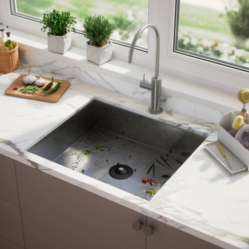 Korek do zlewu silikonowy Umbra Flex czarny uniwersalny do łazienki i kuchni 10 cm