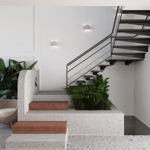 Nowoczesny kinkiet ścienny GLOBE beton szary lampa do salonu sypialni przedpokoju SOLLUX