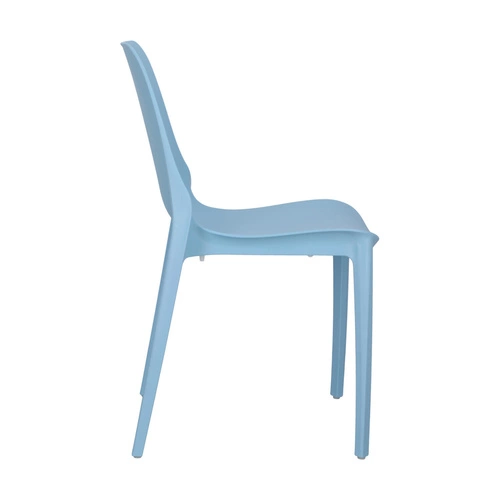 Krzesło ogrodowe Ginevra niebieskie z tworzywa sztaplowane nowoczesne SCAB Design