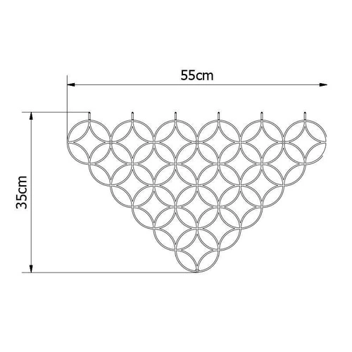 Wieszak ścienny biały metalowy Holo M POLYHEDRA nowoczesny do przedpokoju 55 cm
