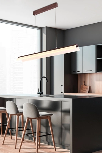 Lampa wisząca LED Curacoa brązowa nowoczesna do salonu i nad stół 100 cm CANDELLUX