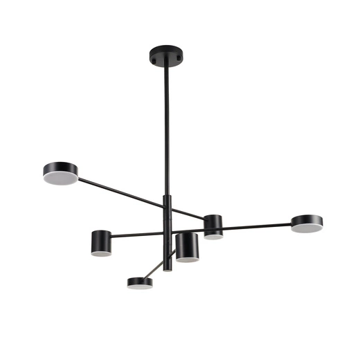 Lampa wisząca LED CLEX 6-punktowa czarna 100 cm nowoczesna do salonu i jadalni