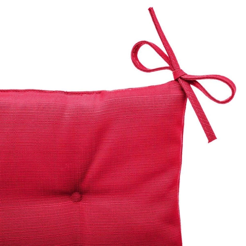 Pikowana poduszka na krzesło ogrodowa Korai 40x40 czerwona Hesperide z wiązaniami