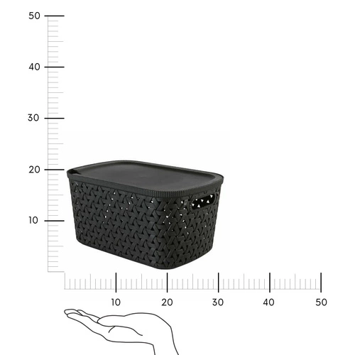 Czarny kosz do przechowywania Tressy 6,7 l polipropylenowy do łazienki i garderoby 5five