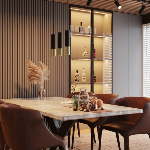 Lampa wisząca Loopez czarna złota 3-punktowa nowoczesna do salonu lub nad wyspę