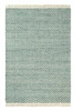 Dywan do salonu wełniany Atelier Twill zielony 200x280cm vintage ręcznie tkany łatwoczyszczący