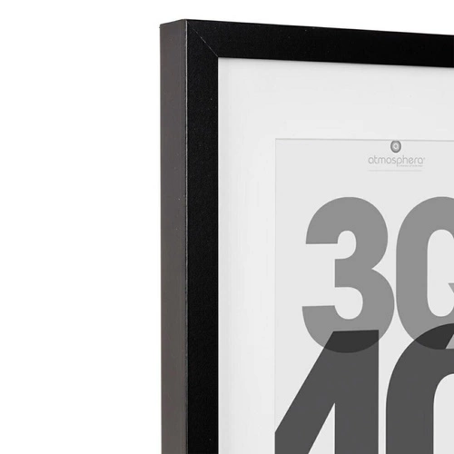 Ramka na zdjęcia 30x40 czarna Eva nowoczesna wisząca na ścianę Atmosphera