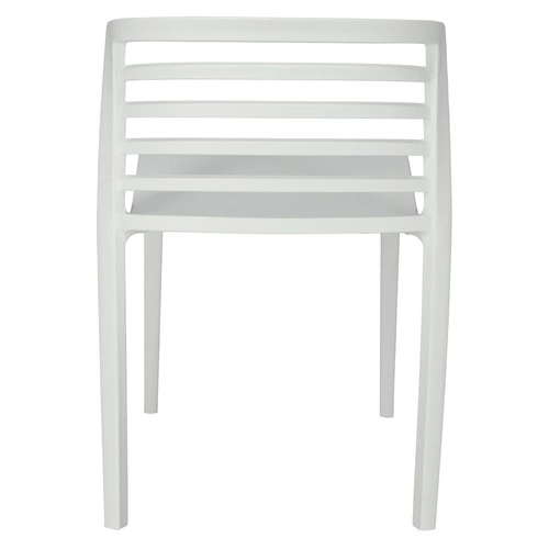 Krzesło Muna białe do kuchni i ogrodu Intesi nowoczesne sztaplowane łatwe czyszczenie