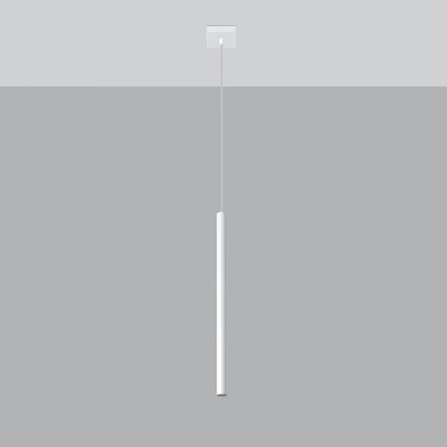 Nowoczesna lampa wisząca Pastelo biała metalowa nad stół do kuchni i jadalni