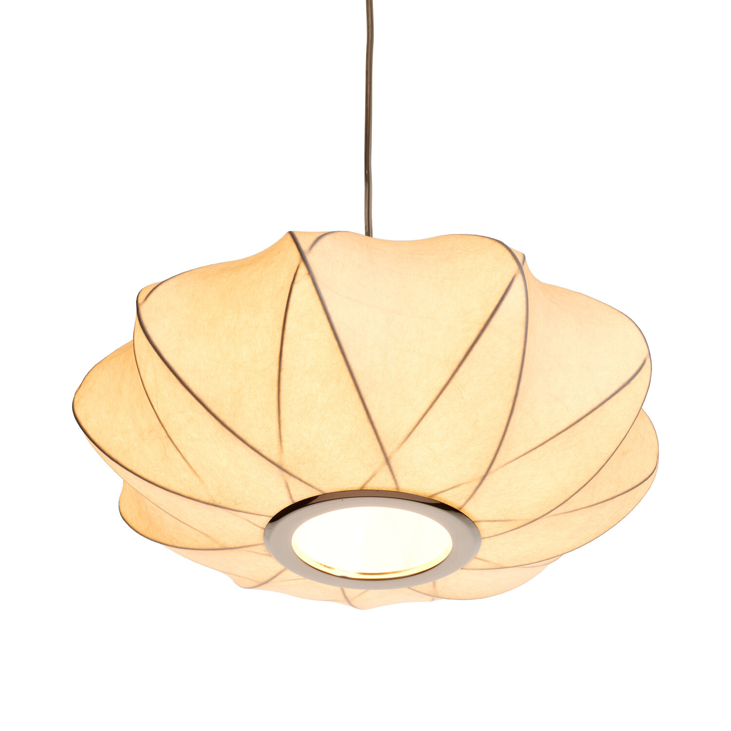 Nowoczesna lampa wisząca SILK X-shape biała 40 cm do salonu i jadalni