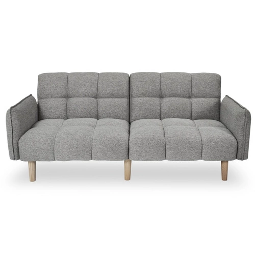 Sofa rozkładana z funkcją spania Sara szara skandynawska do salonu i pokoju młodzieżowego Intesi