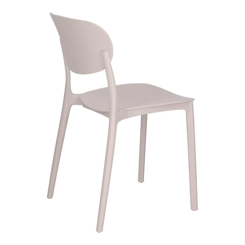 Krzesło Plasta taupe z tworzywa do jadalni i kuchni nowoczesne